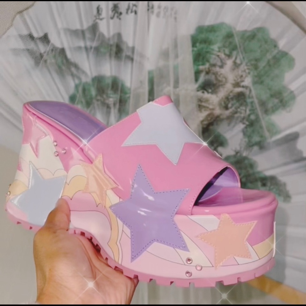 Groovy Galaxy Platform Sandals